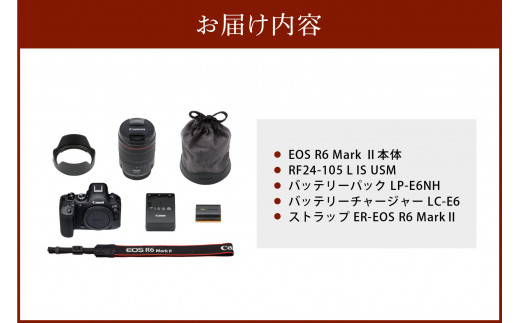 キヤノンミラーレスカメラ EOS R6 Mark Ⅱ・RF24-105 L IS USM レンズ