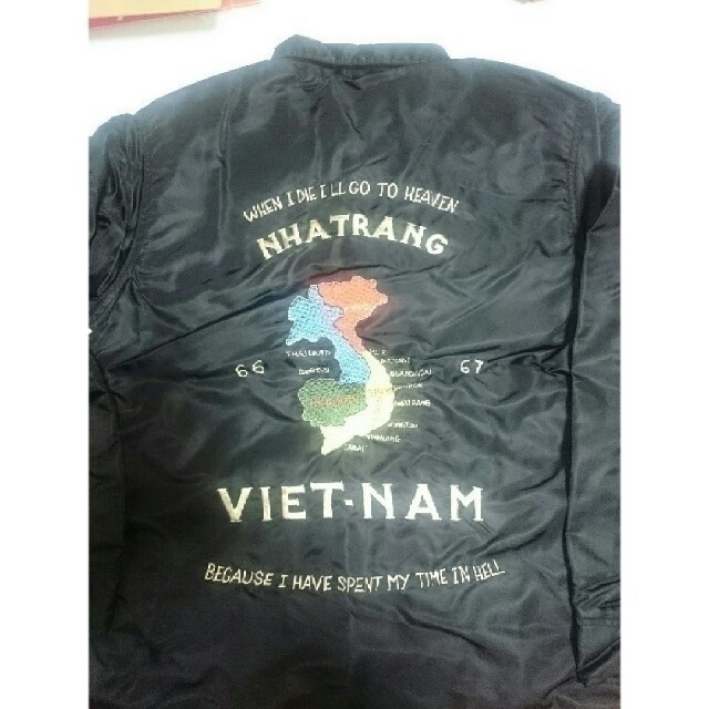 BEAMS ベト刺繍 コーチ JACKET Black L 東洋 スカジャン