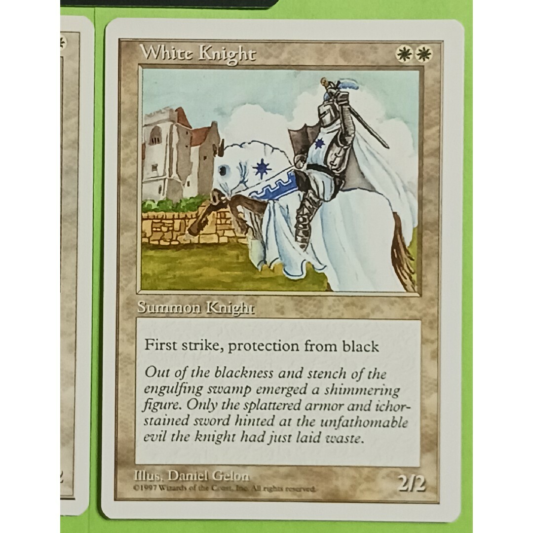 マジック：ザ・ギャザリング - MTG 白騎士【黒枠】+英語4版+英語5版