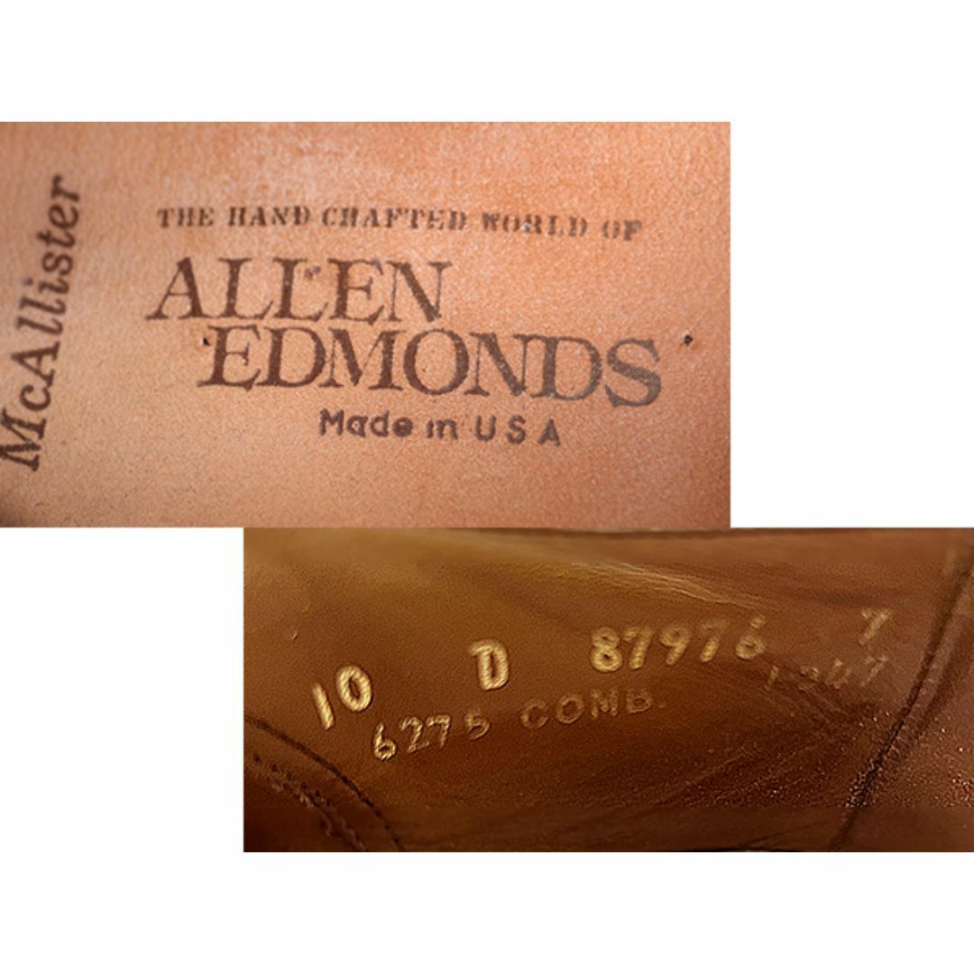 80s USA製 アレンエドモンズ ウイングチップ シューズ 10 28cm Allen