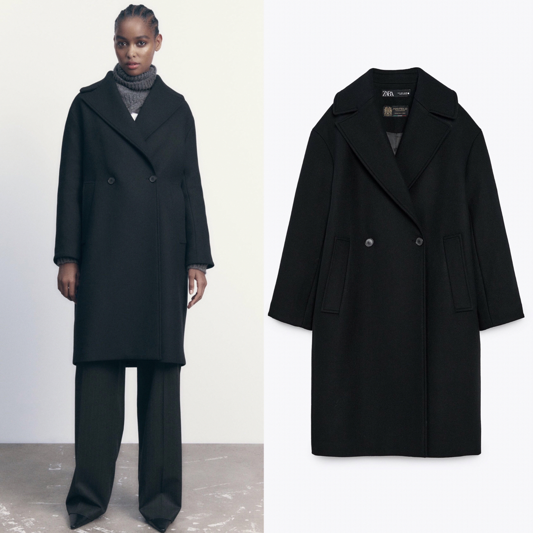 ZARA - 新品 ZARA オーバーサイズ ウールブレンドコート Mサイズの通販