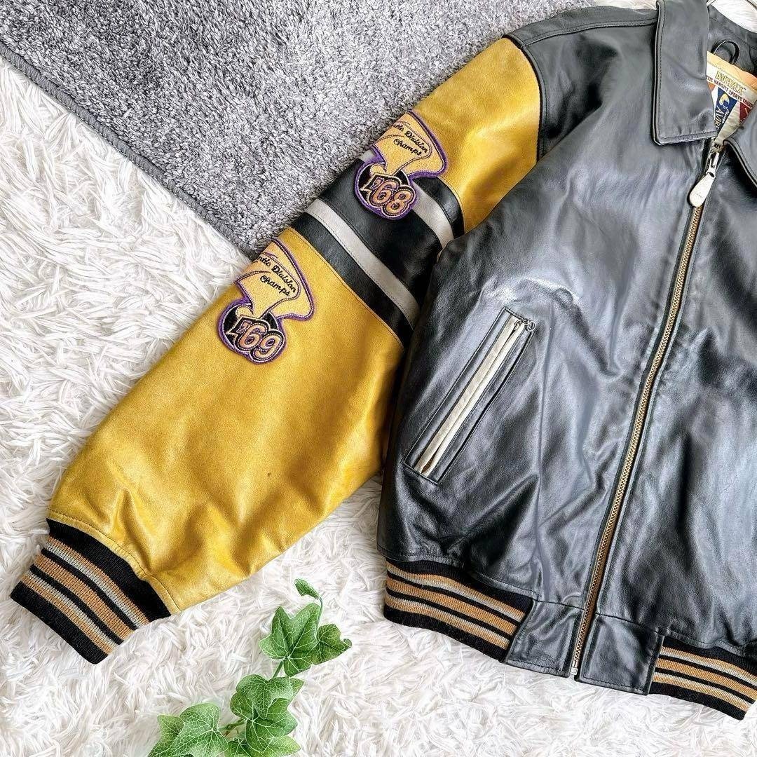 AVIREX - 希少 アビレックス レザージャケット スタジャン レイカーズ