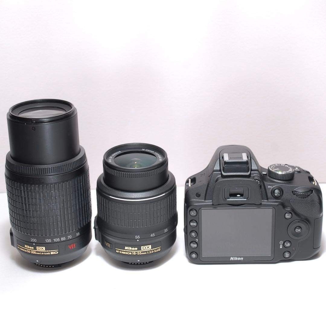 Nikon - 美品✨スポーツ観戦におすすめ✨Nikon D3200✨ダブルレンズ