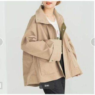 Spick & Span - スピック&スパン ノーカラーコート ミドル丈 ウール