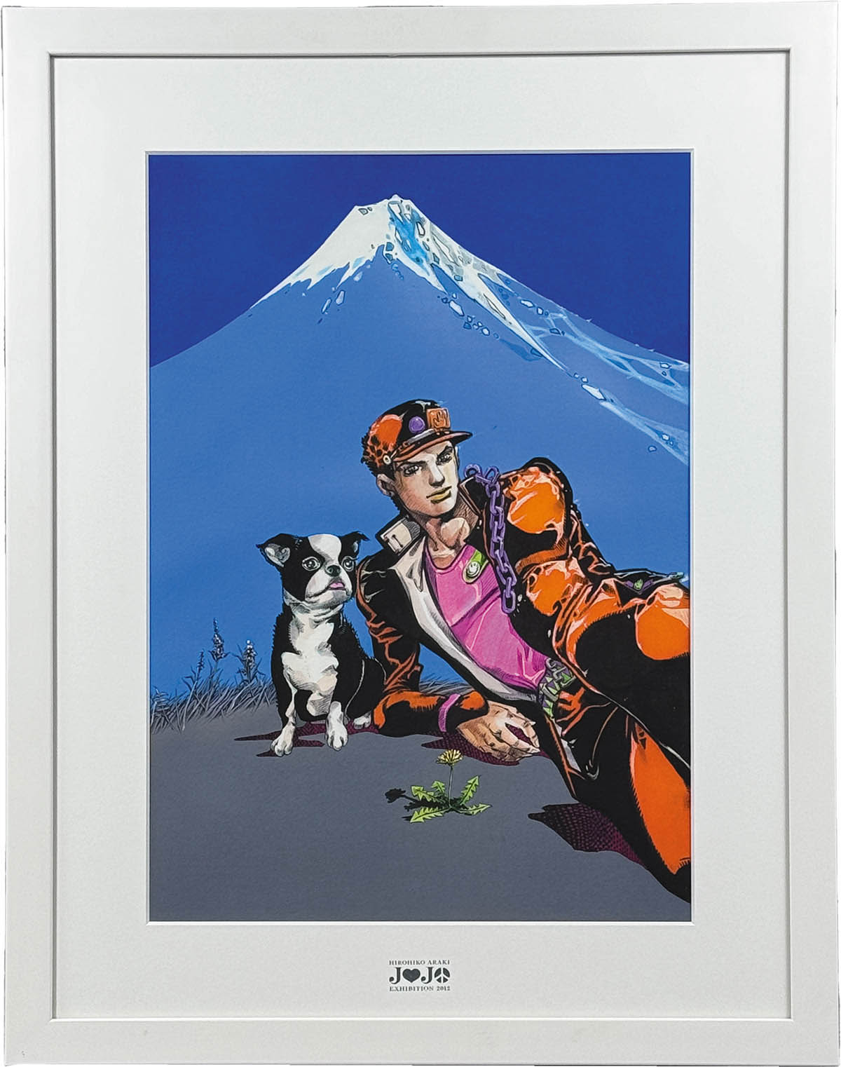 3107] 荒木飛呂彦 カラー複製イラスト「ジョジョの奇妙な冒険 承太郎