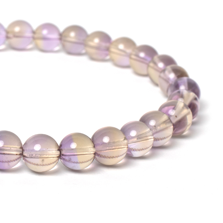 一点もの】アメトリン7mm シンプルブレスレット【鑑別書付き】｜天然石