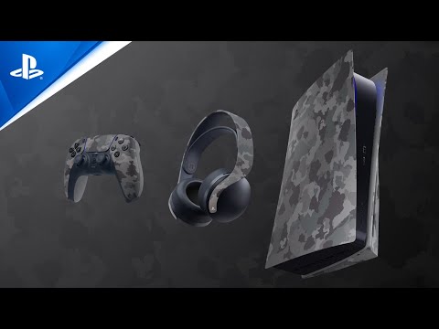 PS5周辺機器に新色「グレー カモフラージュ」登場。PS5本体用カバーと