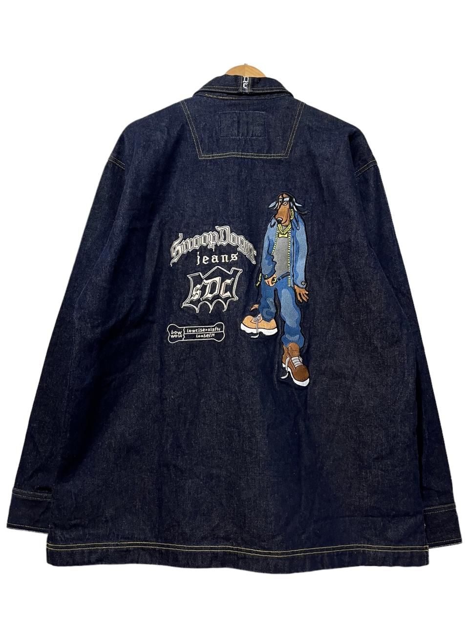 00s SNOOP DOGG Clothing Denim Jacket 紺 XXL スヌープドッグ デニム