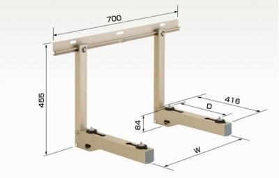 K-AK6G7 壁面置台（アルミ製）
