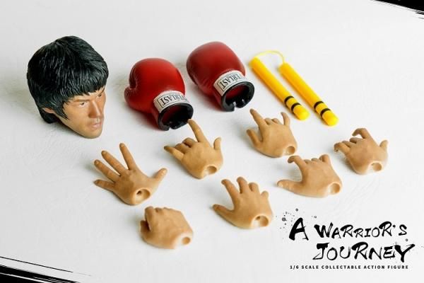 送料無料 1/6 ブルース・リー ダブルヘッド付 アジアン男性フルセット