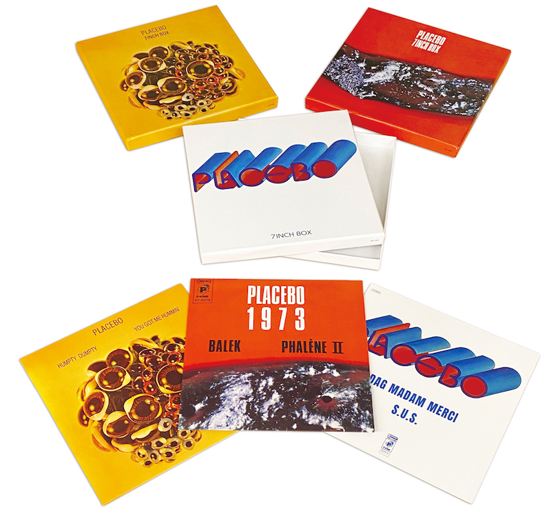 PLACEBOの7インチ・カラー盤3枚入りBOXセットがVINYL GOES AROUNDより