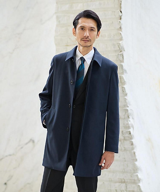 ダウンライナー付き】メランジ ステンカラー コート