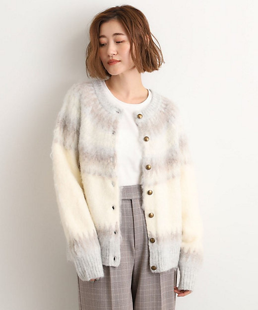 求心柄ジャカードニットカーディガン（2002555842） | GROVE