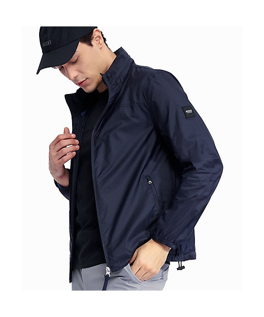 撥水 ライトウェイト パッカブルフーデッドナイロンジャケット