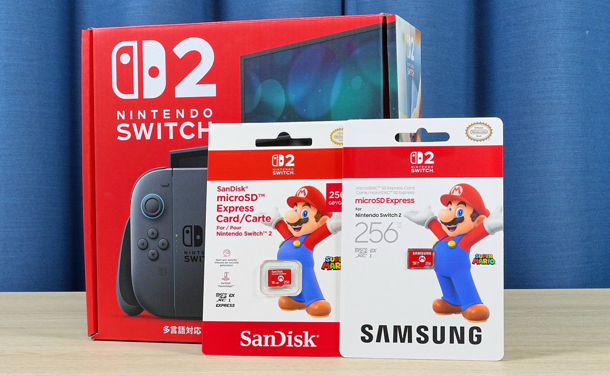 任天堂純正SD Express】 SanDiskとSamsungを比較。実は容量が違うけど
