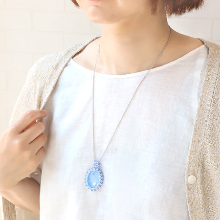 レシピNo.KR0748 貴和クリスタル#4127のフレーミングネックレス – 貴和