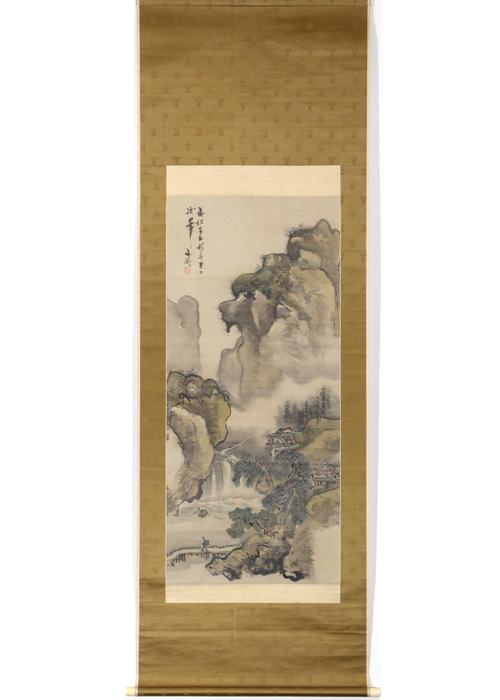 谷文晁 楼閣山水図 | 古美術瀬戸