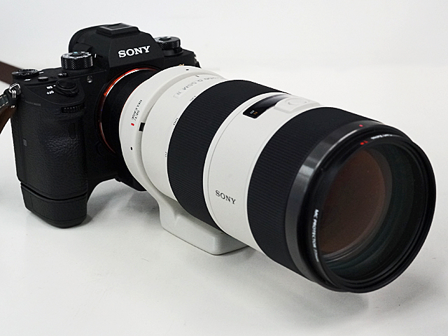 α9”にマウントアダプター「LA-EA3」とAマウントレンズをつけて、AF追従