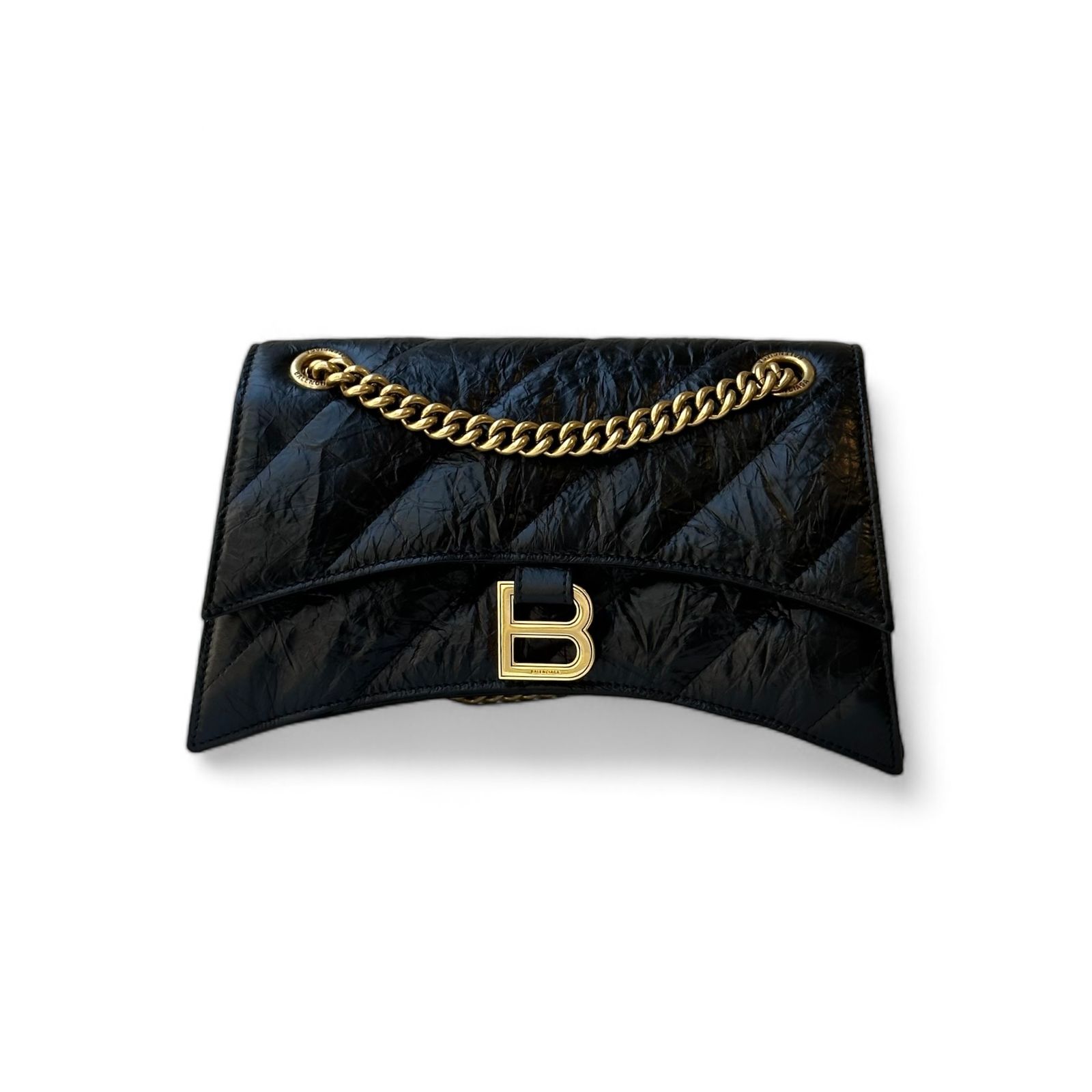 BALENCIAGA - CRUSHチェーンバッグ キルト / レザー / ブラック