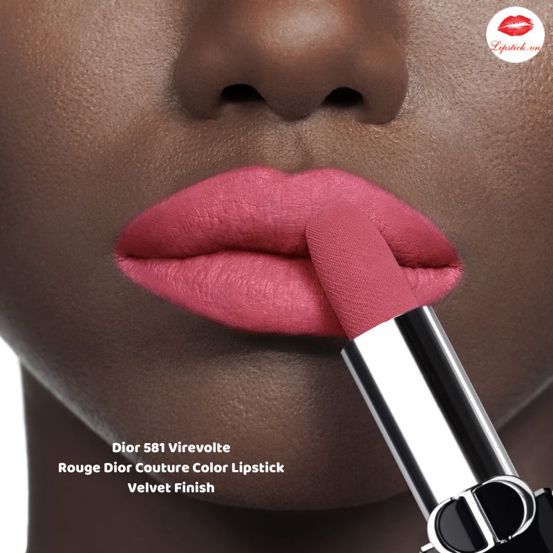 Son Dior Màu 581 Virevolte - Hồng Đào Velvet Finish MỚI NHẤT