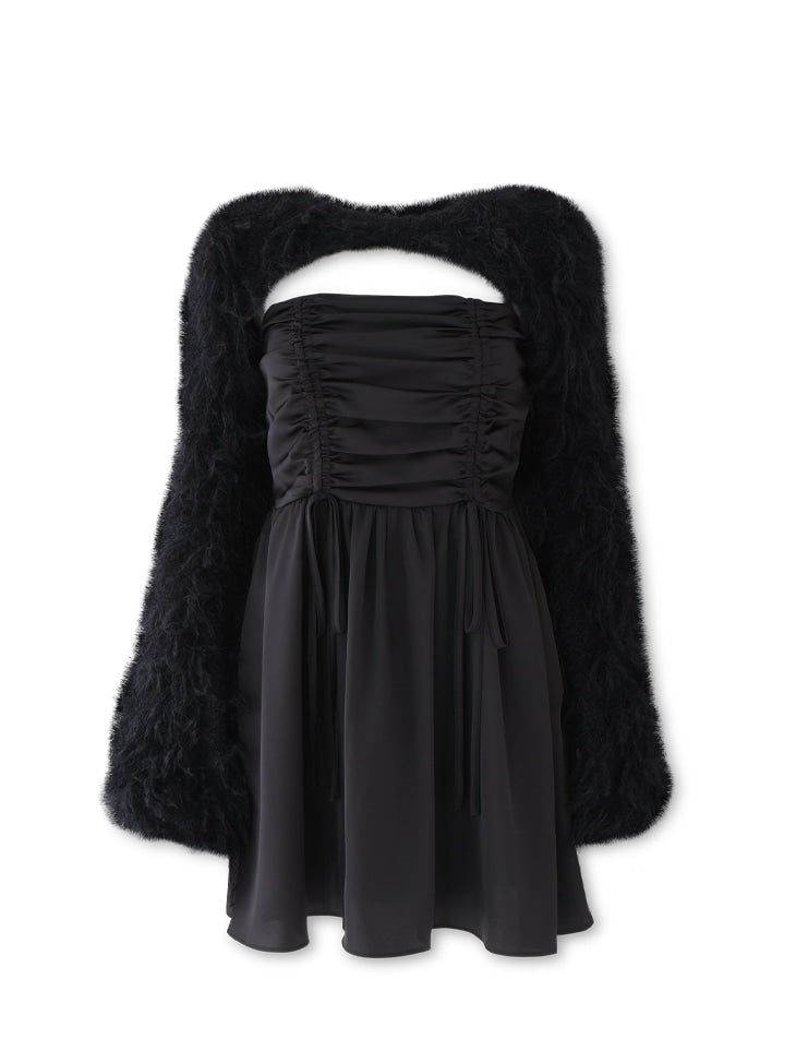 SALE】Fringe satin ensemble one piece(eme10533) – M me eme