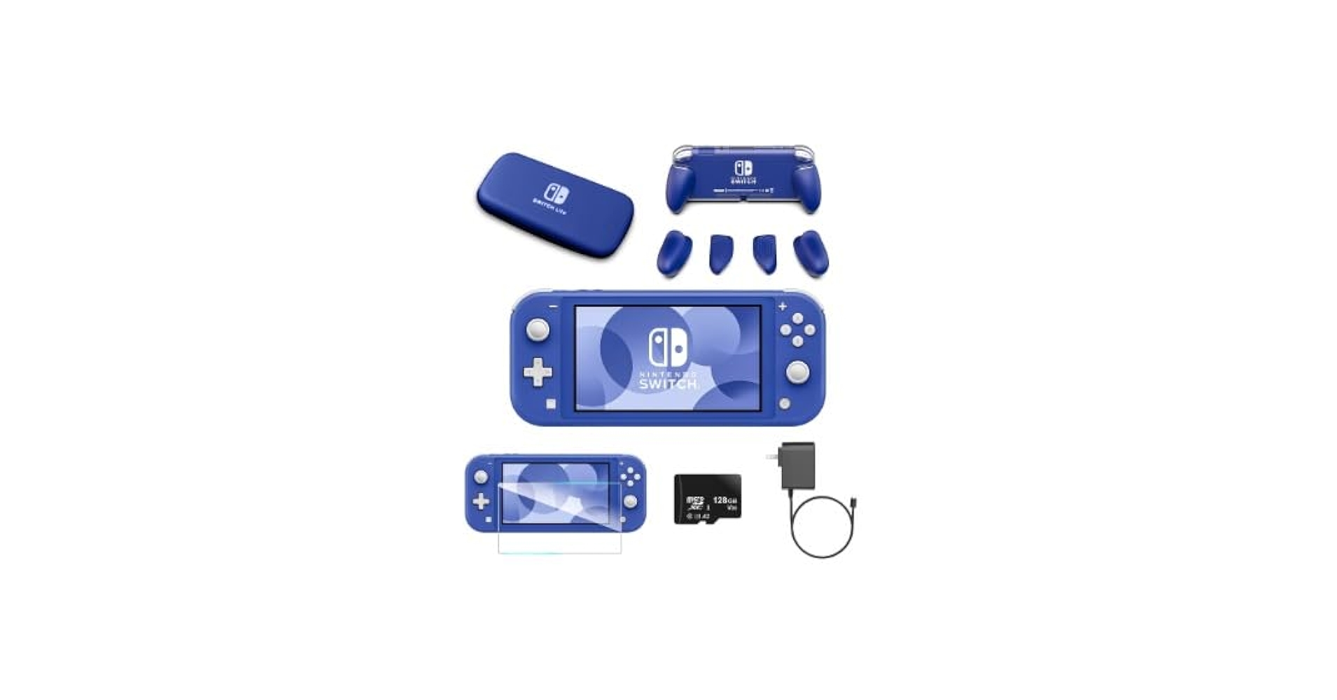 Amazon.com: Nintendo Switch Lite Premium Bundle (Blue) (Renewed
