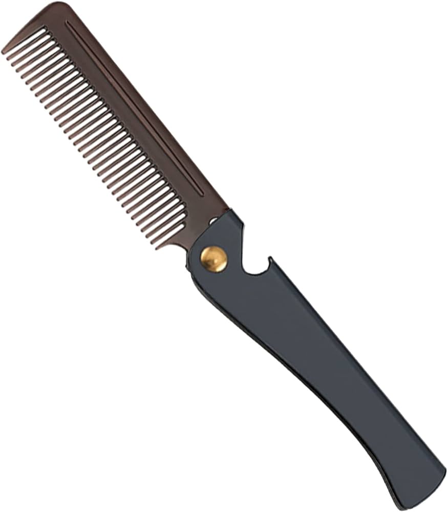 Amazon | 男性と女性のためのステンレス鋼の折りたたみコーム