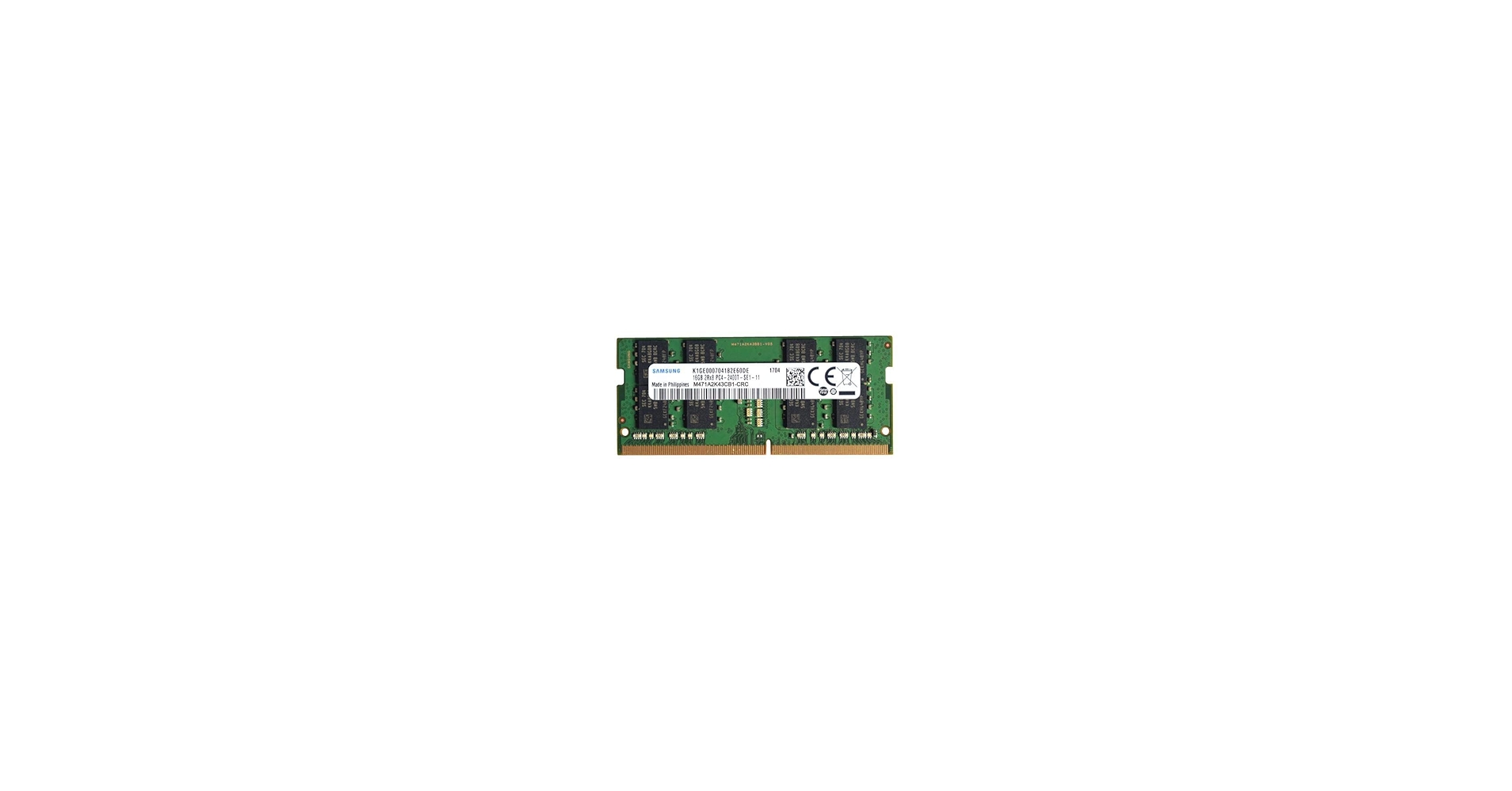 Samsung 16GB DDR4 PC4-19200, 2400MHz, 260 PIN SODIMM, CL 17, 1.2V