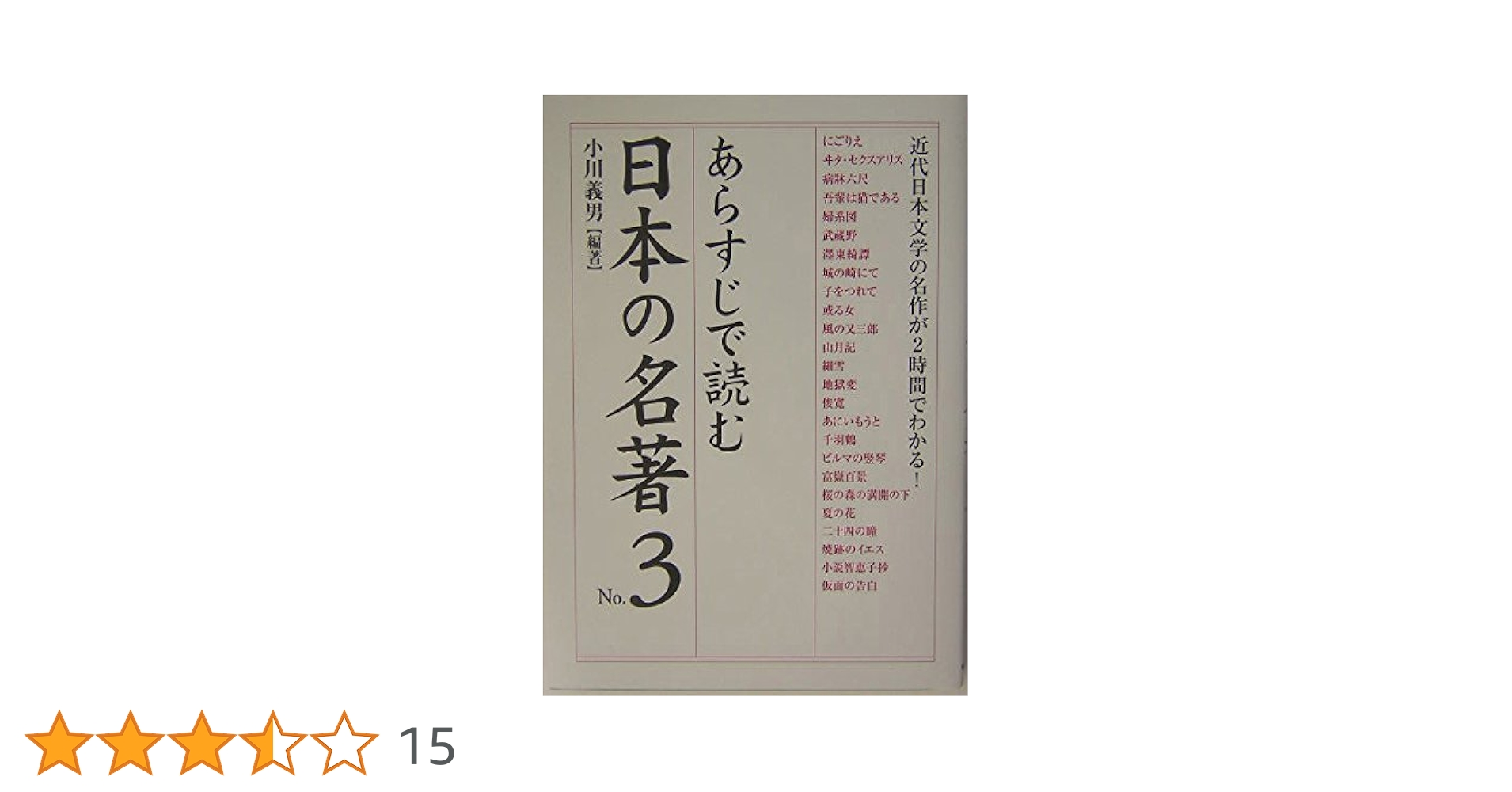 Amazon.co.jp: あらすじで読む日本の名著 No.3 (楽書ブックス) : 小川