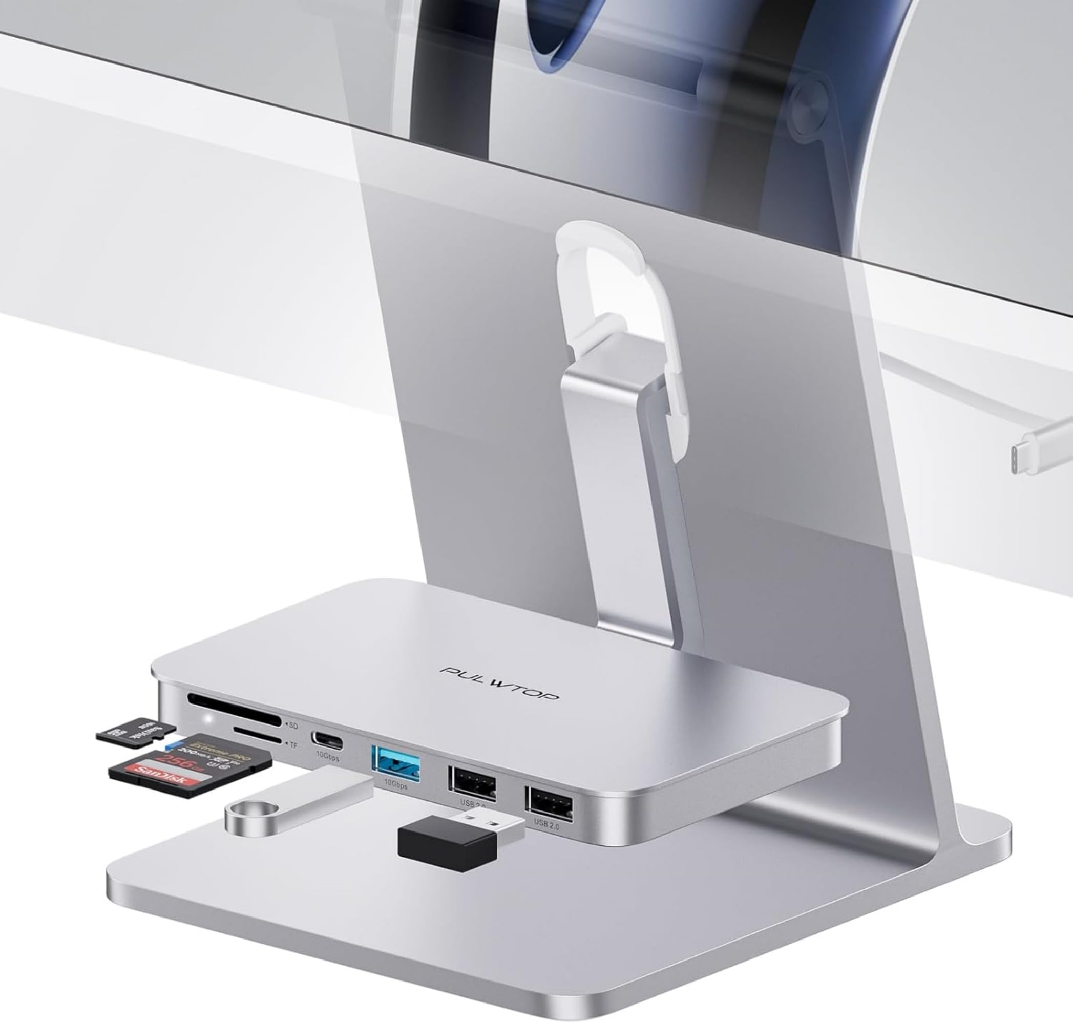 Amazon | PULWTOP 6 in 1 USB C ハブ iMac 24インチ 2021/2023/2024