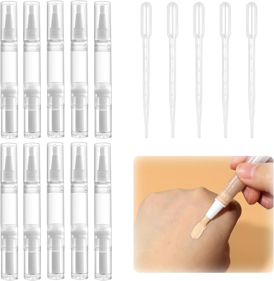 Amazon.co.jp: ツイストペン【10本入り】5ml ネイルブラシペン 空の