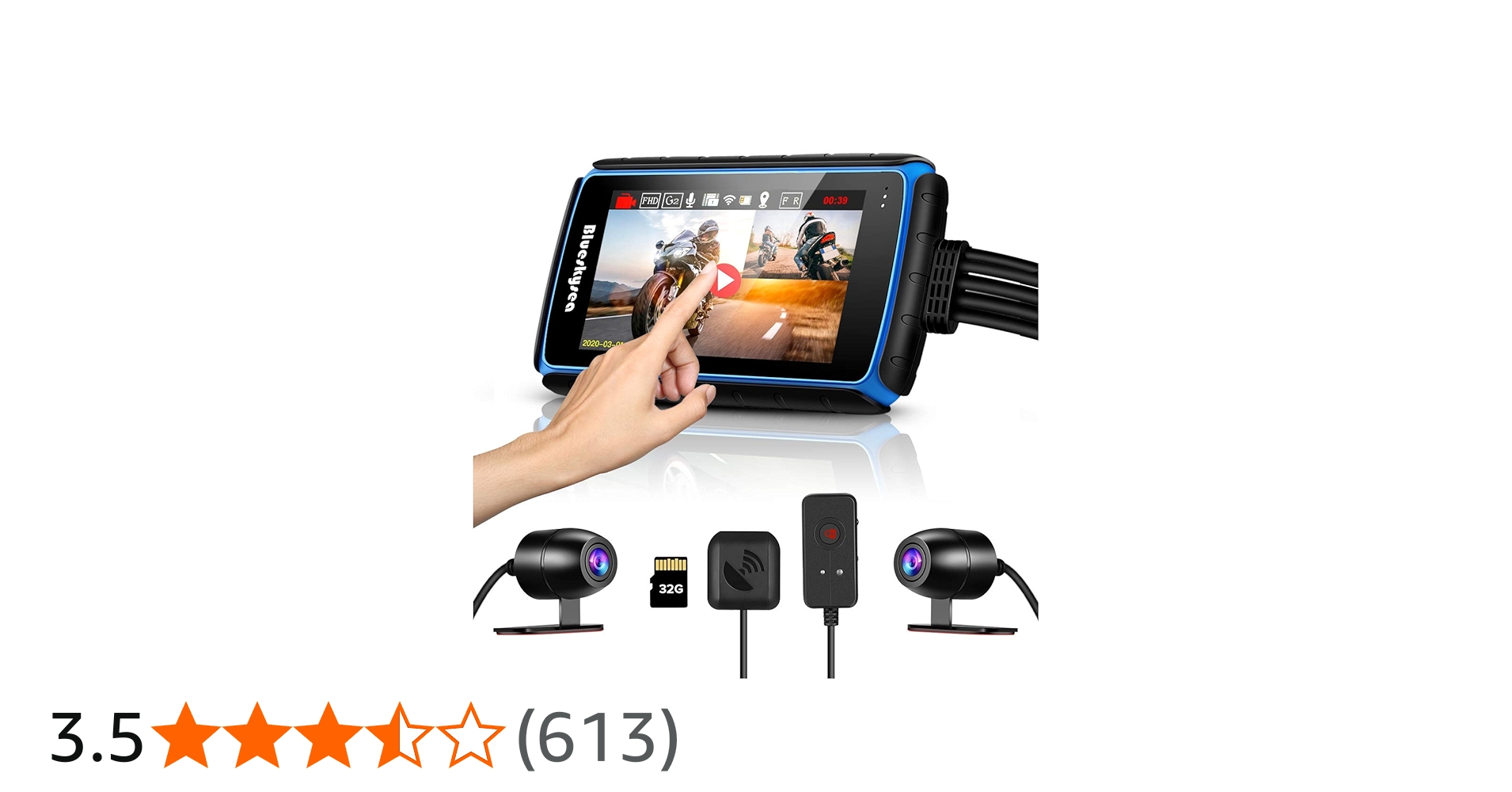 Amazon.co.jp: 【タッチ機能 4インチIPS】Blueskysea バイク用ドライブ