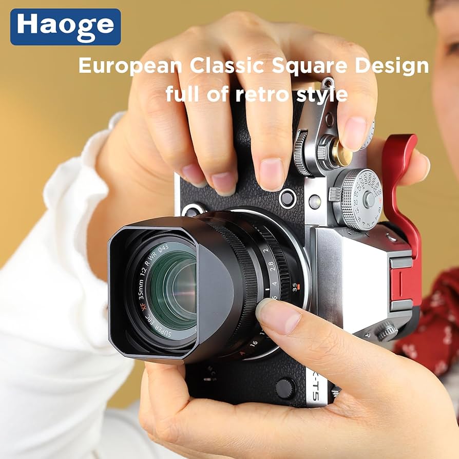Amazon.com : Haoge Lens Hood Metal Square Bayonet for Fujifilm
