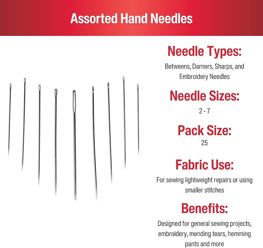 Amazon.com: Singer 00276 Assorted Hand Needles in Compact, 25