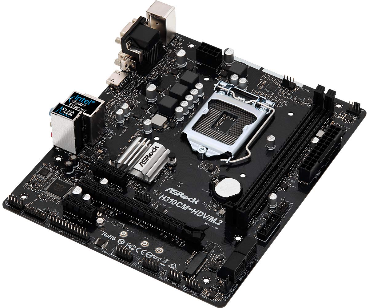 Amazon | ASRock Intel H310チップ搭載 Micro ATX マザーボード H310CM