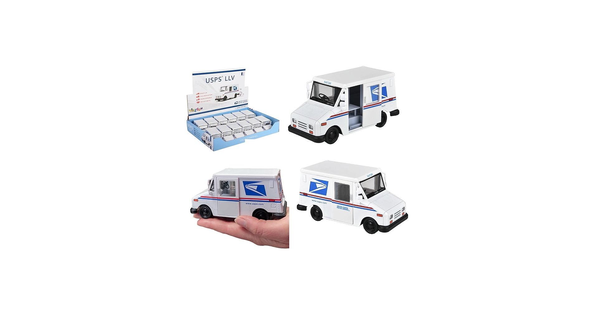 Amazon.com: Zugar Land Diecast Pull Back US Postal Service Mail