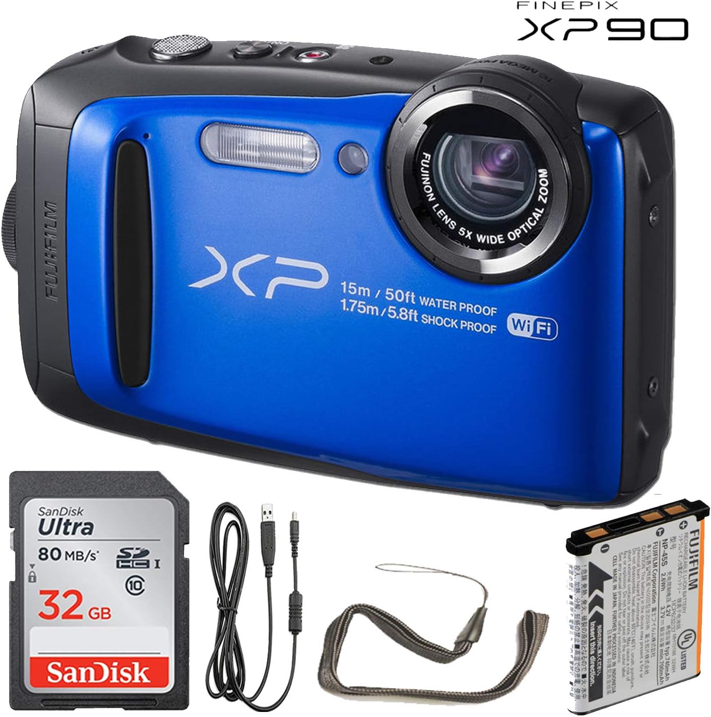 FUJIFILM FinePix XP90 ブルー FujiFilm FinePix XP90 Waterproof
