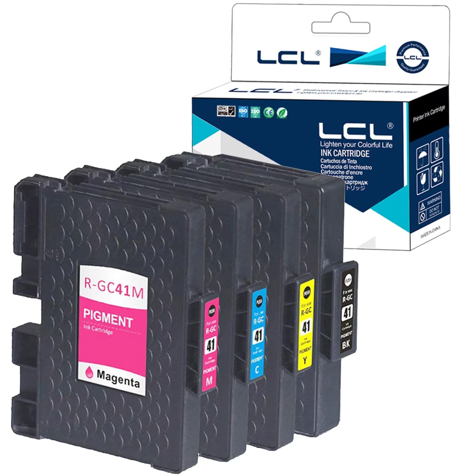 Amazon.co.jp: LCL リコー用 GC-41 GC41 GC41K GC41C GC41M GC41Y 顔料