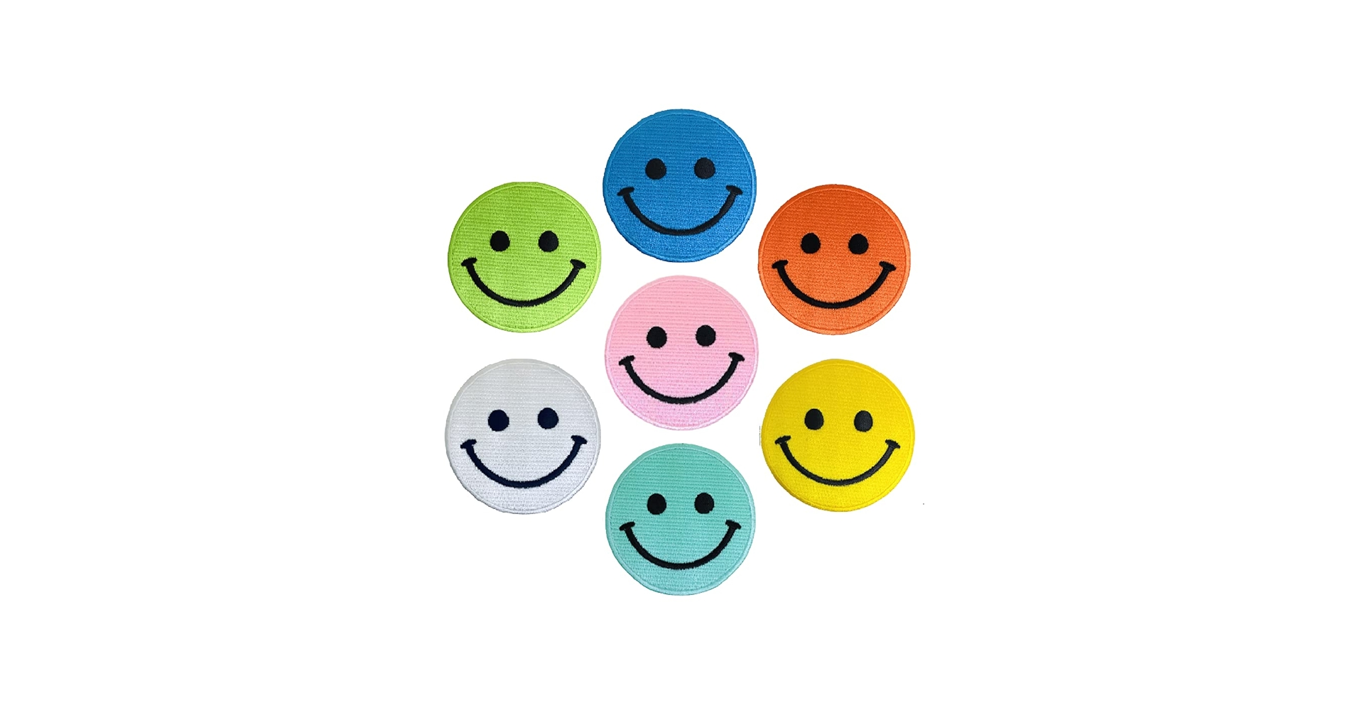 XOmise Lot of 7 Colors Smiley Face 2.75