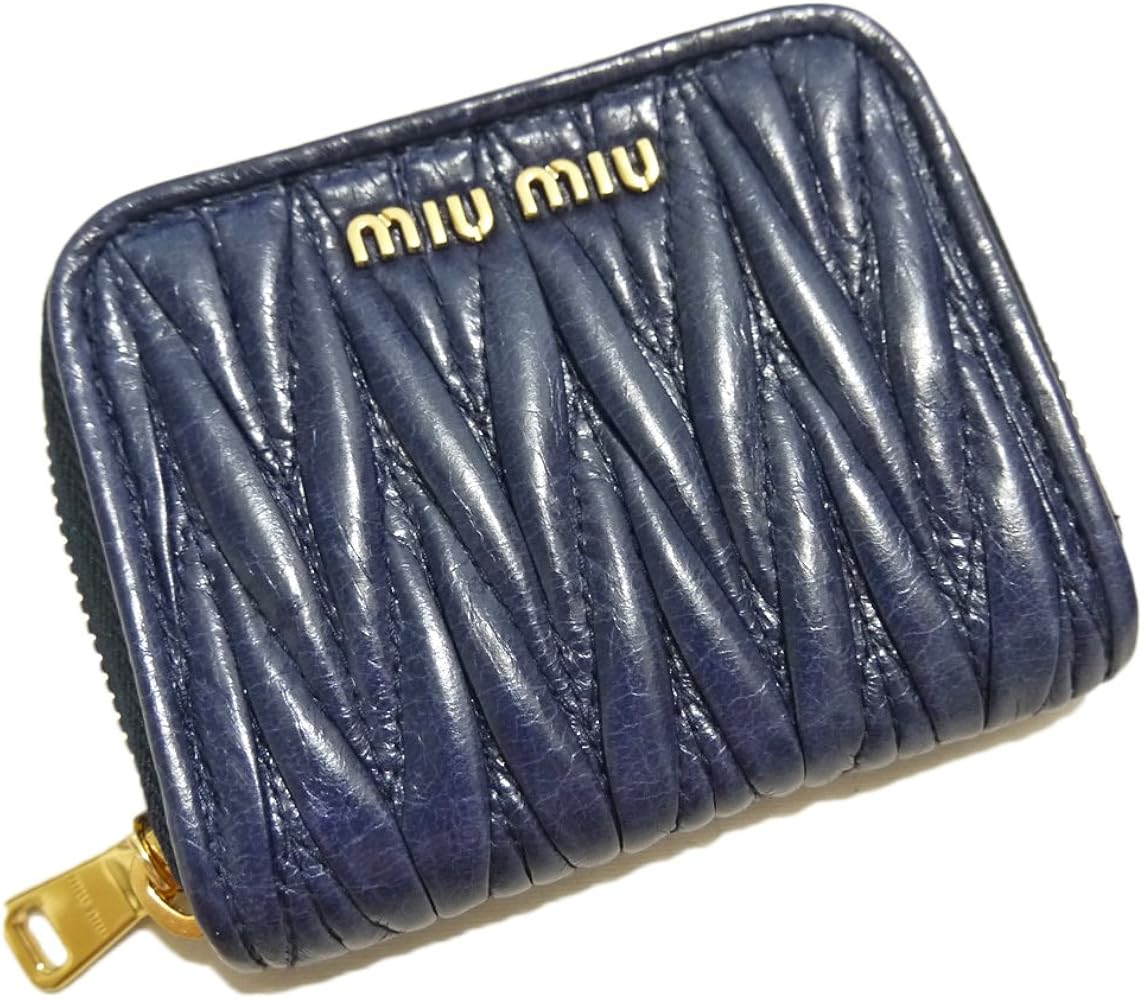 Amazon | [ミュウミュウ] MiuMiu マトラッセ コインケース ネイビー