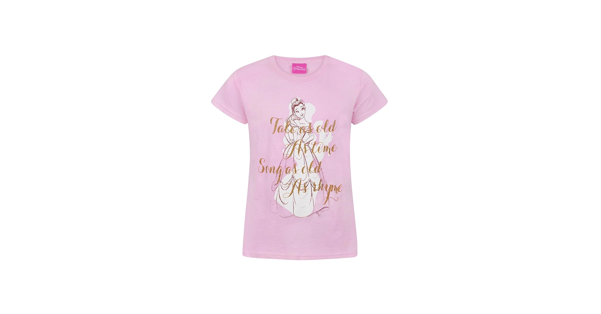 Amazon.com: Disney Beauty and The Beast T-Shirt Girls Kids Pink