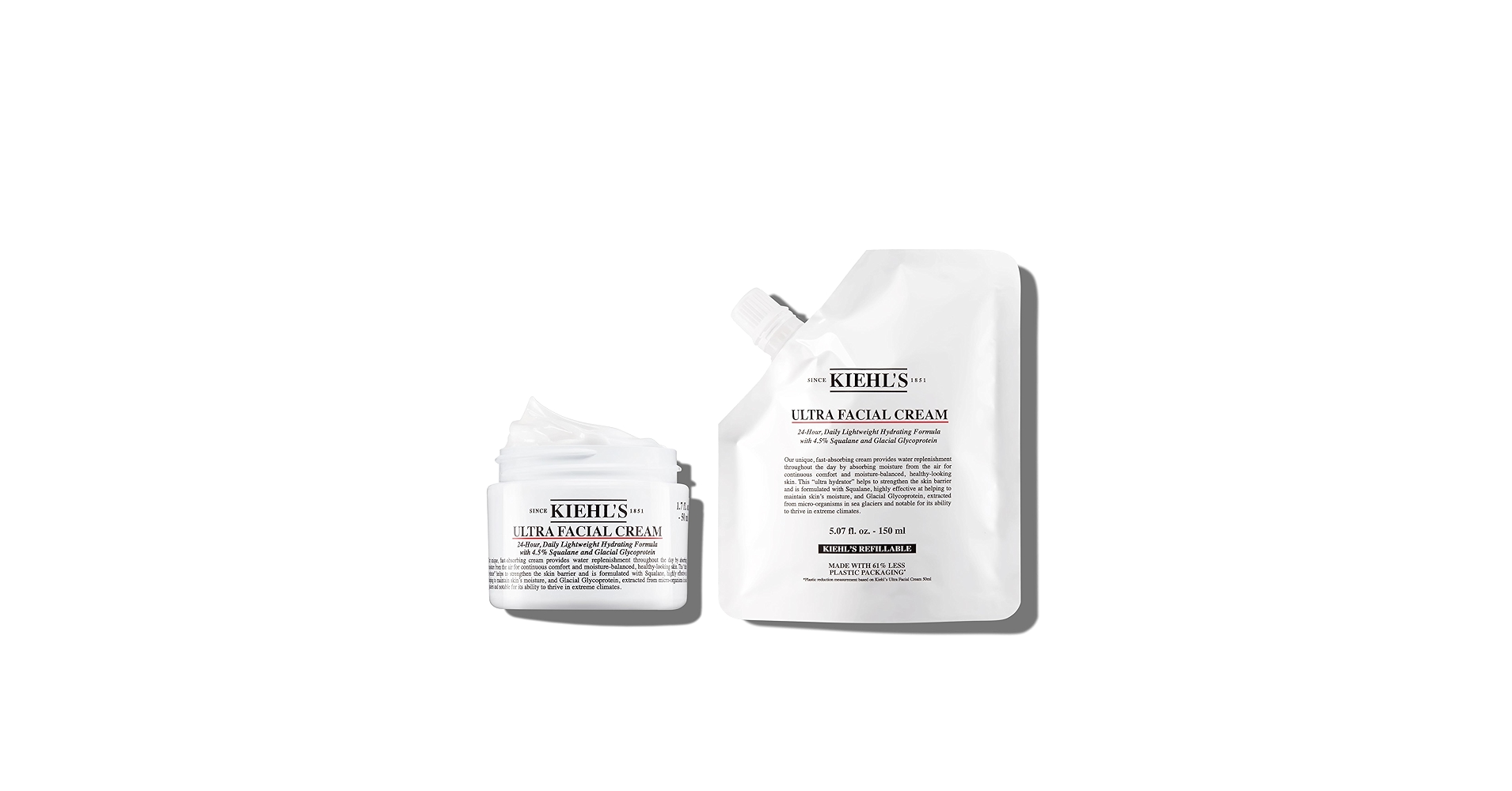 Amazon.com: Kiehl's Ultra Facial Cream Duo, with 4.5% Squalane to
