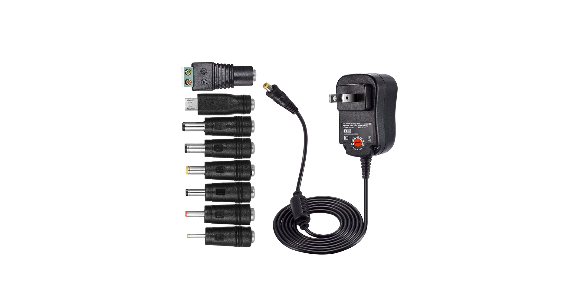 Amazon | 12W マルチ電圧 ACアダプター 3V 4.5V 5V 6V 7.5V 9V 12V