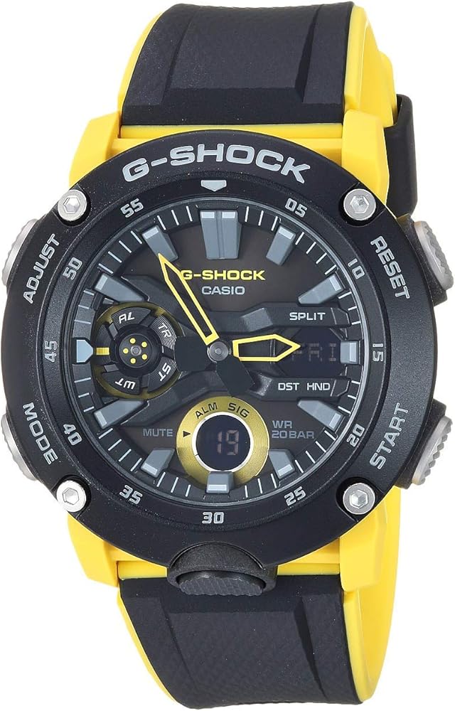 Amazon.com: Casio GA2000-1A9 G-Shock Men's Watch Black/Yellow 51.2