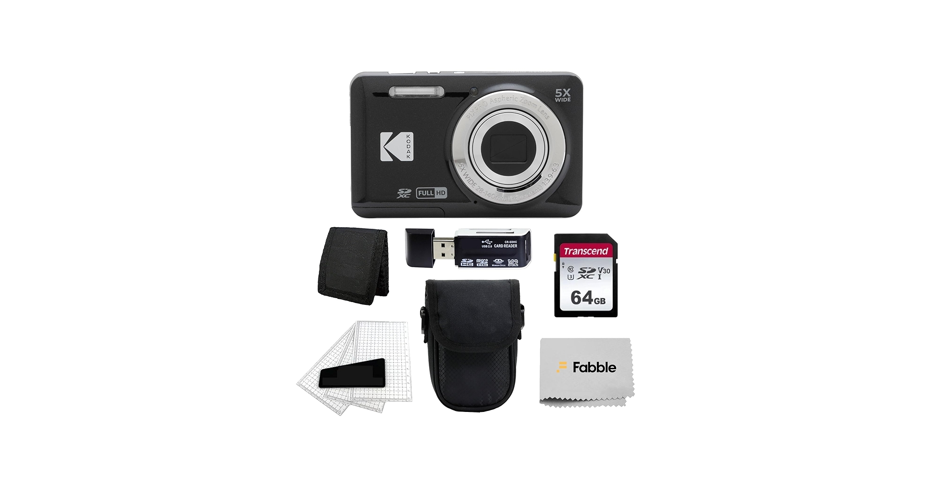Amazon.com : Kodak PIXPRO FZ55 Digital Camera (Black) + Black