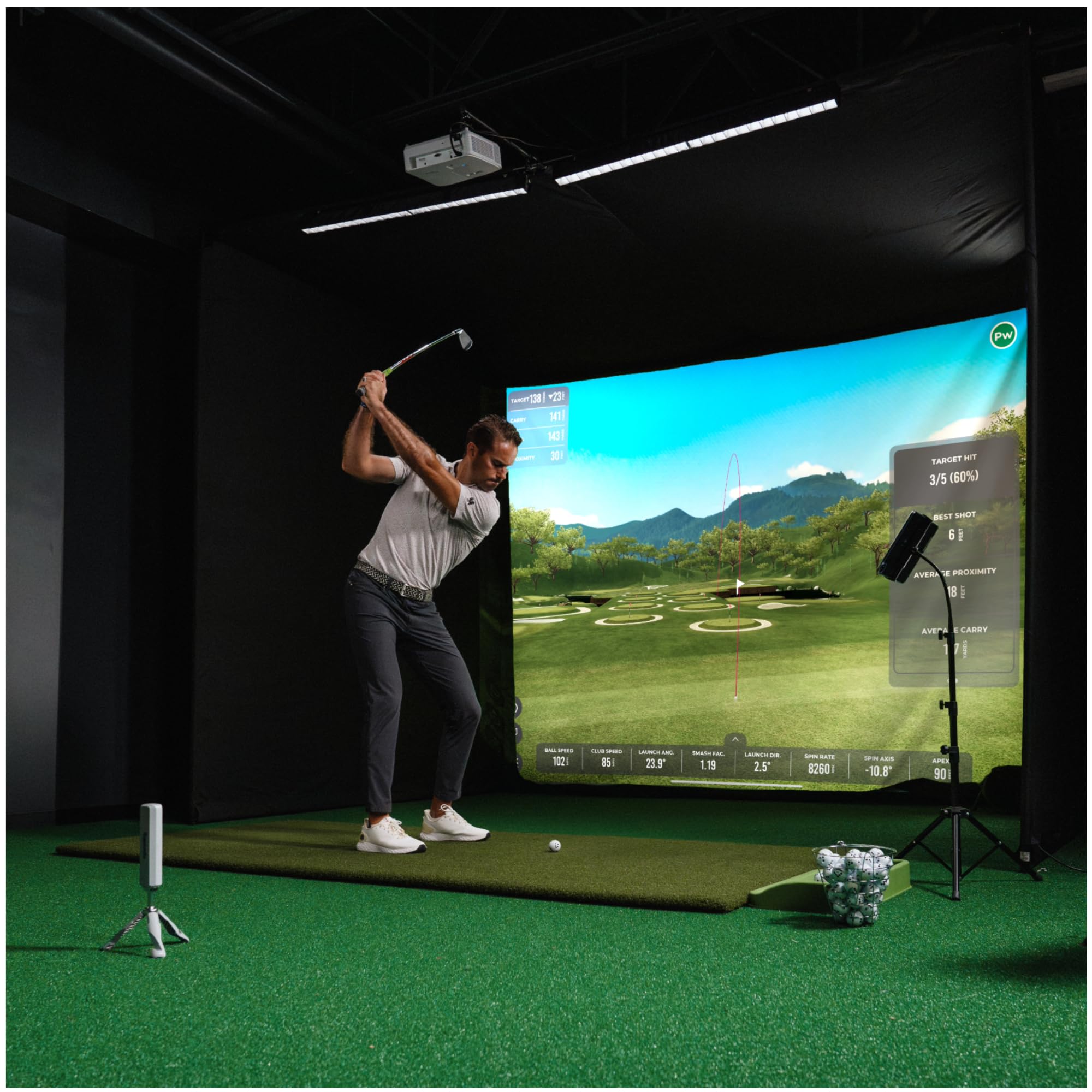 Rapsodo MLM2PRO Mobile Launch Monitor + Golf Simulator,Grey