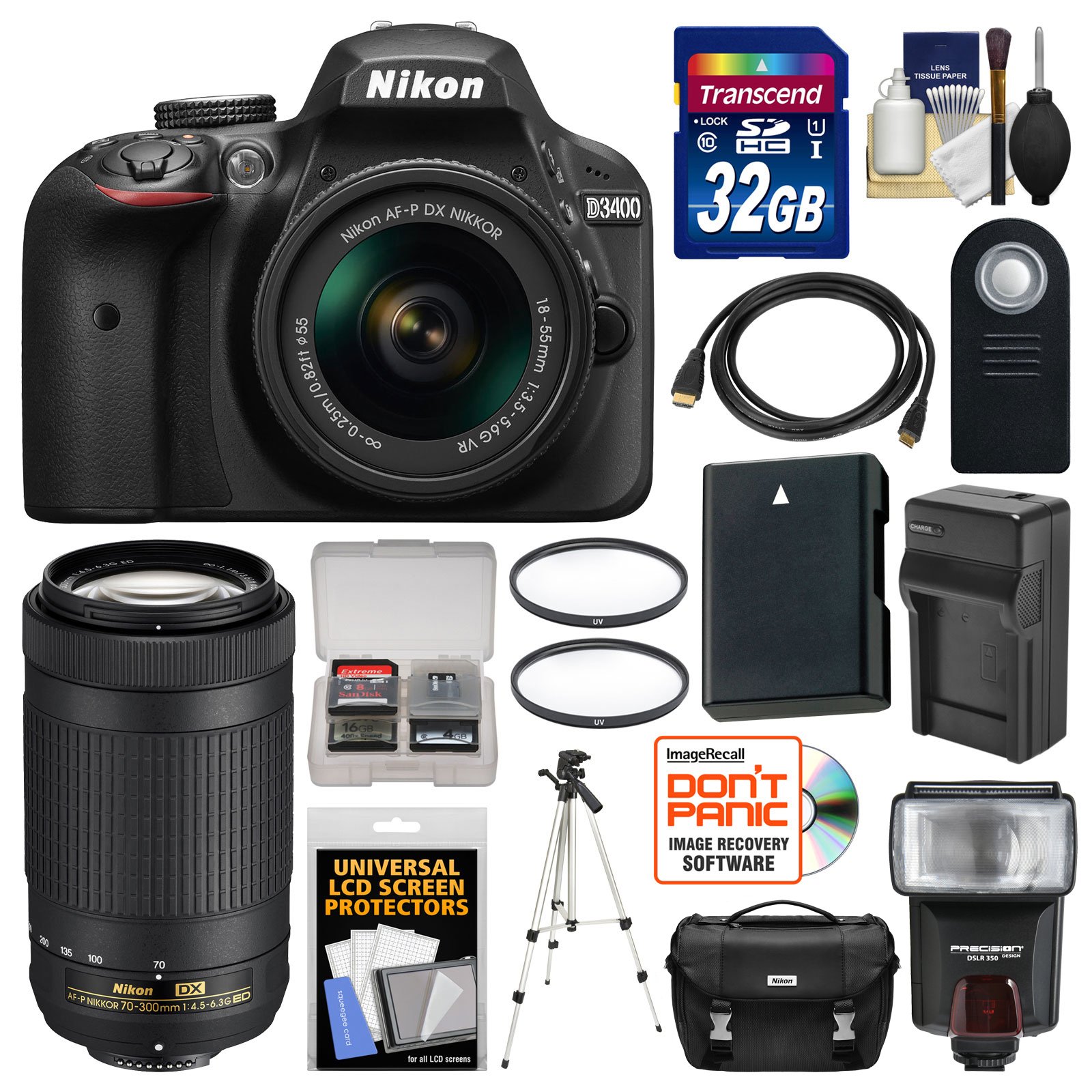 Amazon.com : Nikon D3400 Digital SLR Camera & 18-55mm VR & 70