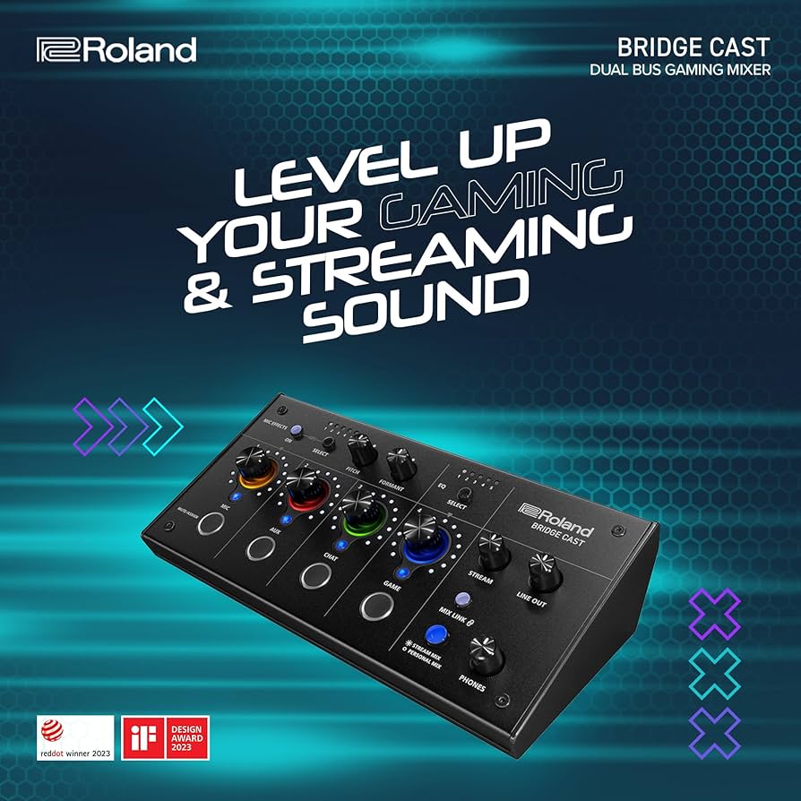 Amazon.com: Roland BRIDGE CAST Dual Bus Gaming Mixer in Ice White