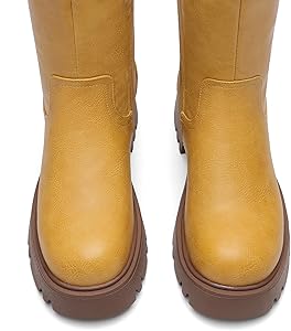 Amazon.com | DREAM PAIRS Knee High Boots, Comfortable Chunky