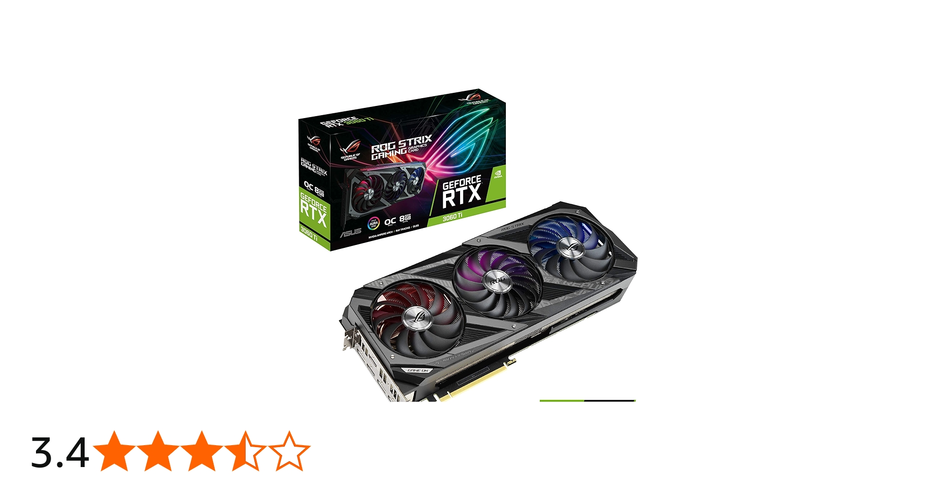 Amazon | ASUS ROG Strix NVIDIA GeForce RTX 3060 Ti OC Edition